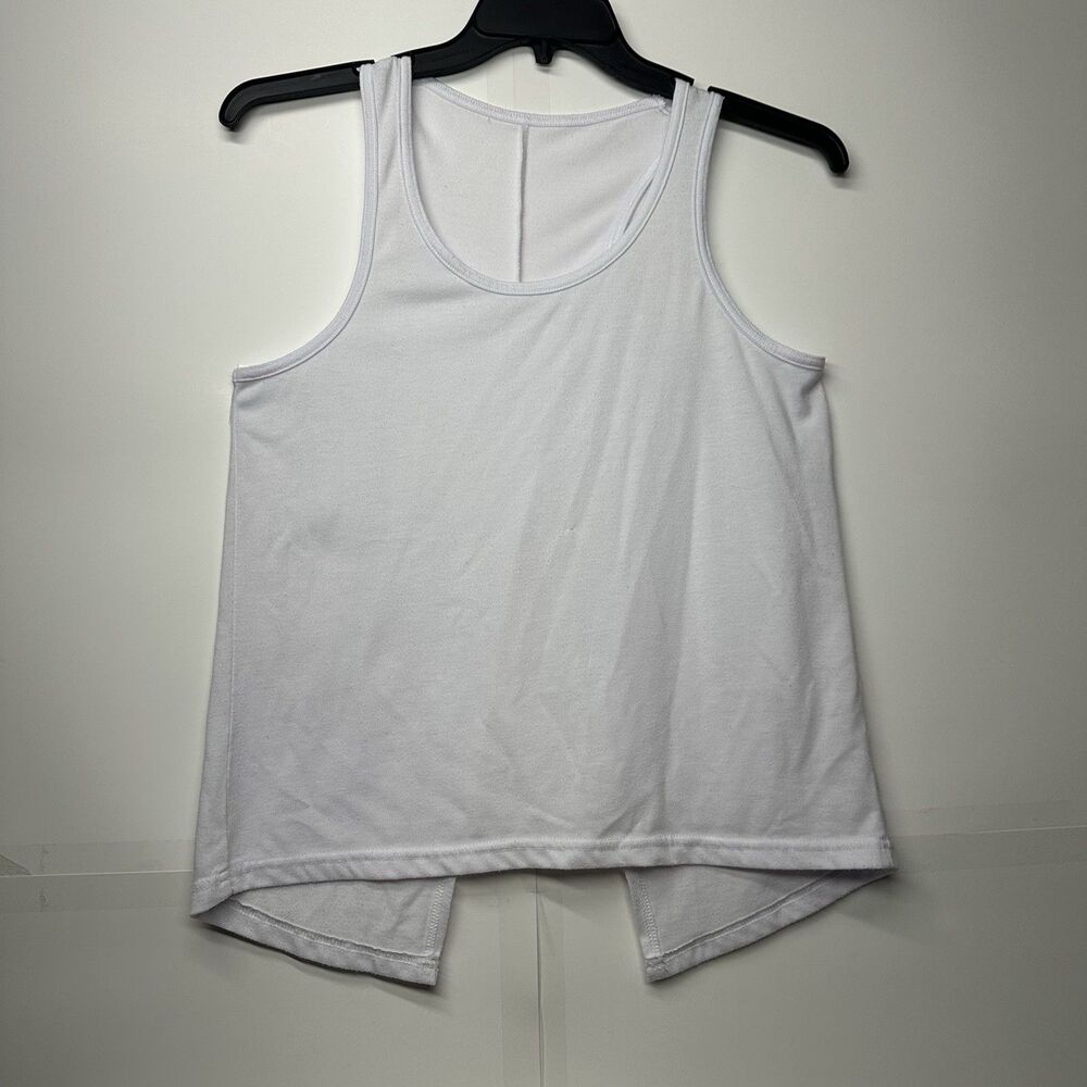 Urban Groove Women's White Tank Top M High Low Hem Sleeveless Casual Shirt